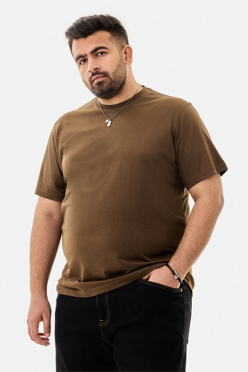 سنيتش Plus Size 100% Cotton Regular Fit T-Shirt